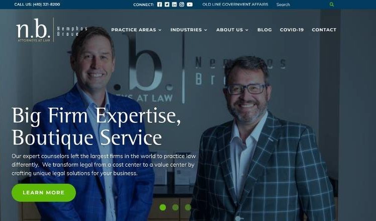 Screenshot of the nemphos braue website