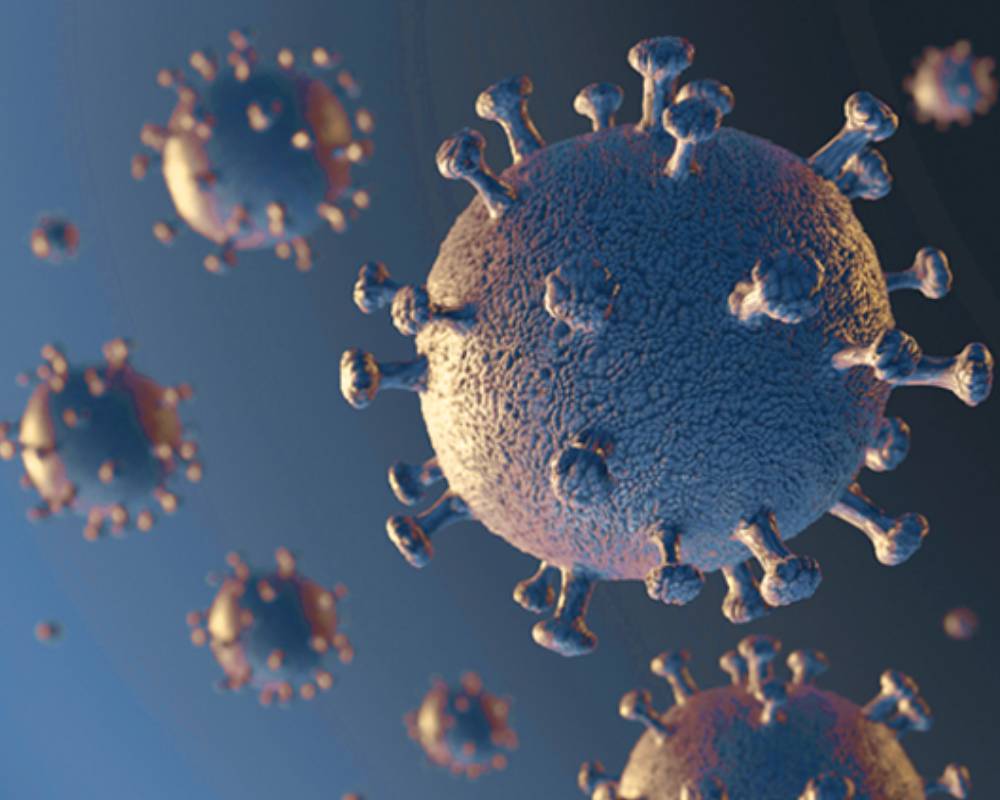 Graphic image illustrating Covid-19