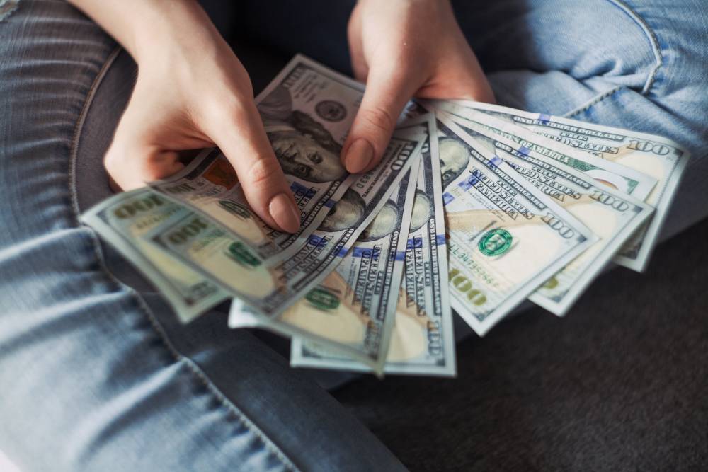 Image of money in hands