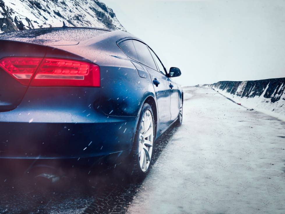 car in snow