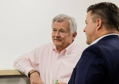 Two men socializing