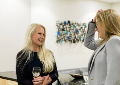 two women socializing