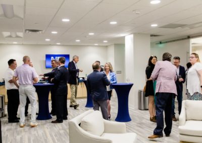wide shot of summer social