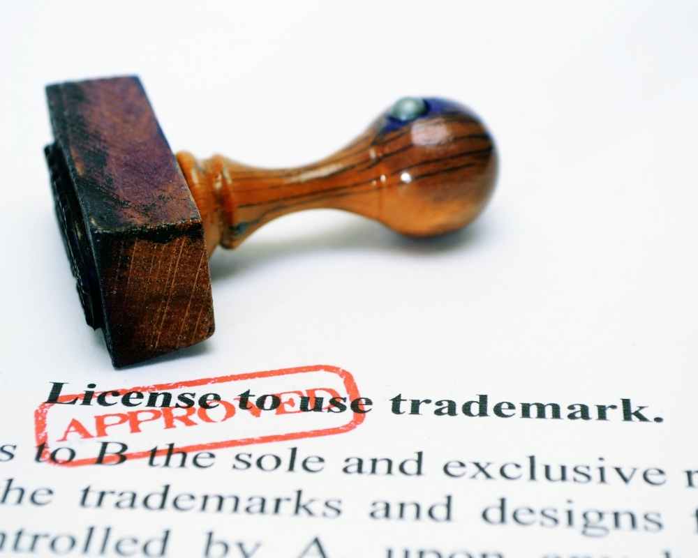 Image of a trademark stamp on a document on Nemphos Braue's website