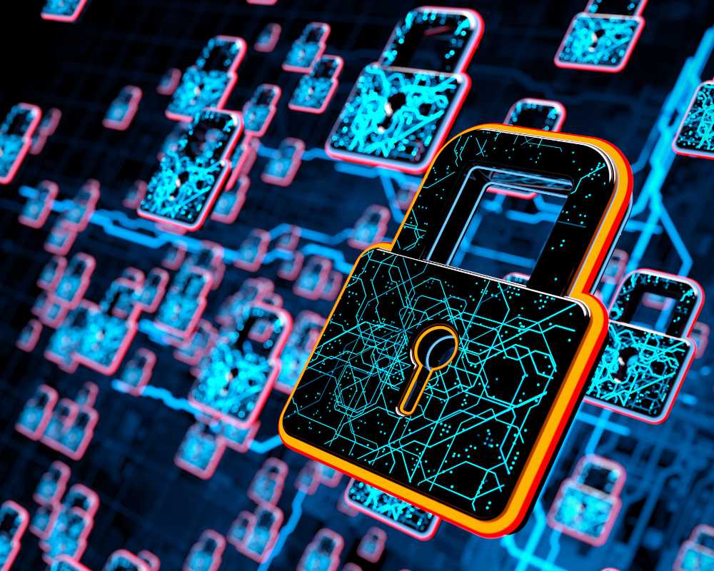 Graphic image illustrating cybersecurity