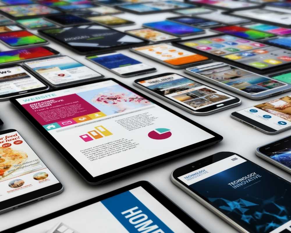 Image of various devices on a desk